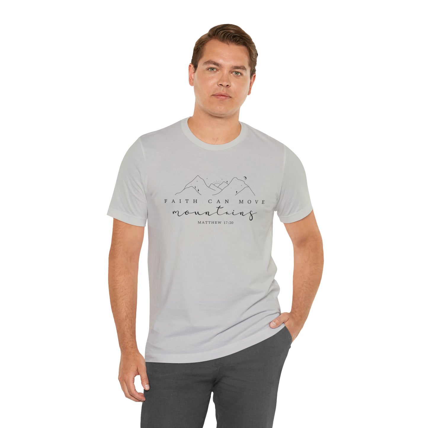 Faith Can Move Mountains Shirt, Religious T-Shirt, Inspirational Christian Tee, Motivational Shirt
