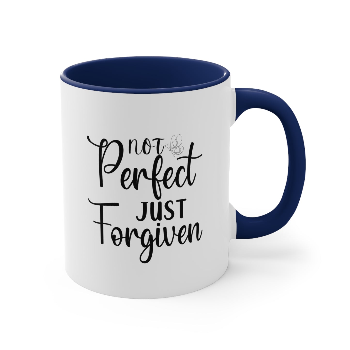 Not Perfect Accent Coffee Mug, 11oz, Christian Gift, Faith Gift, Inspirational Gift