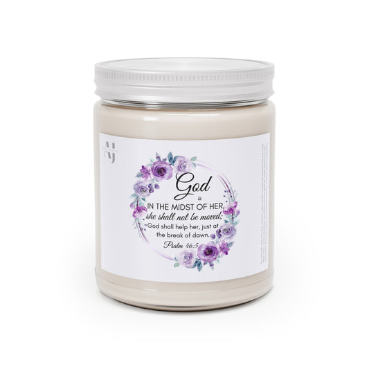 God Is In The Midst Scented Candles, 9oz, Bible Verse Candle, Inspirational Candle, Motivational Candle, Gift for Women, Faith Gift, Christian Gift, Religious Gift