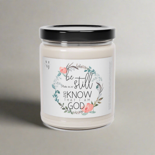 Be Still and Know Soy Wax Candle, Bible Verse Candle, Inspirational Candle, Motivational Candle, Faith Gift, Christian Gift, Religious Gift 