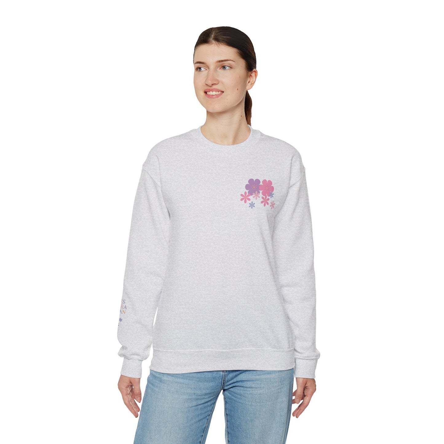 Personalized This Mama Prays Mother's Day Gift, Crewneck Sweatshirt, Personalize Sleeve with Children's Names, Mother Day Git, Christian Gift, Faith Gift
