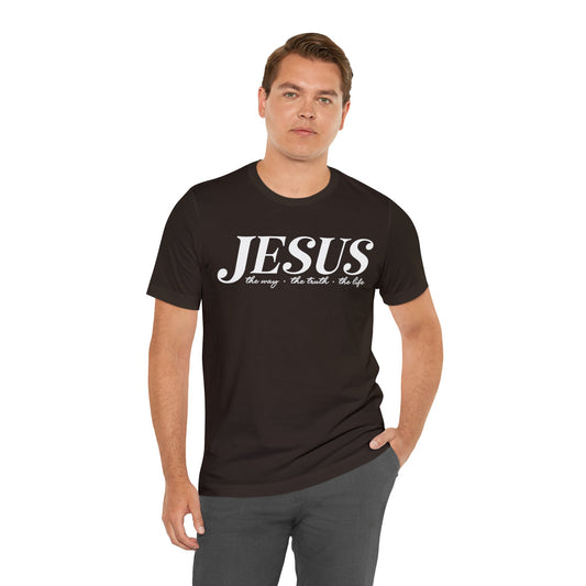 Jesus T-Shirt, Jersey Short Sleeve Tee, Christian Gift, Faith Gift Shirt