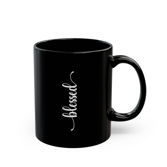 Blessed Black Coffee Mug (11oz, 15oz), Gift for Christians, Faith Gifts