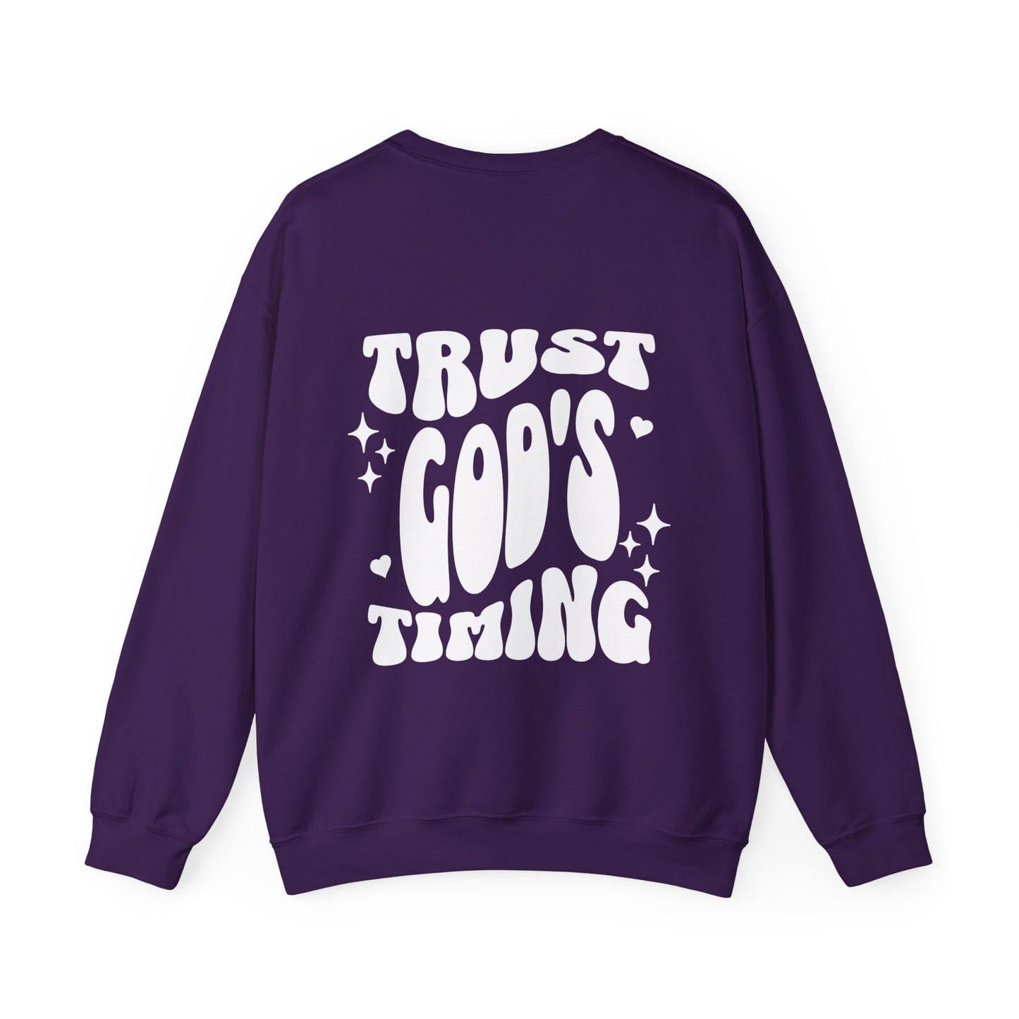 Trust God's Timing Christian Gift, Crewneck Sweatshirt, Faith Gift, Gift for Women, Gift for Men