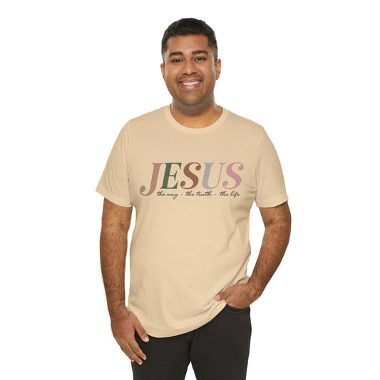 Jesus T-Shirt, Jersey Short Sleeve Tee, Christian Gift, Faith Gift Shirt