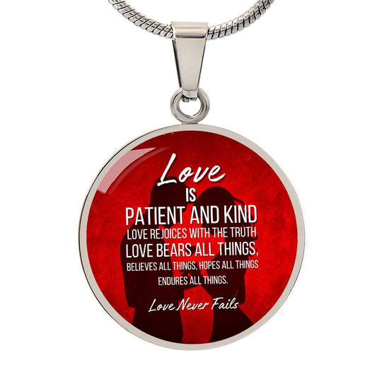 Personalized Love Is Pendant Necklace, With Optional Customizable Engraving, The Perfect Wedding, Birthday or Anniversary Gift For Wife, Girlfriend, or Wedding Gift, Christian Gift, Faith Gift