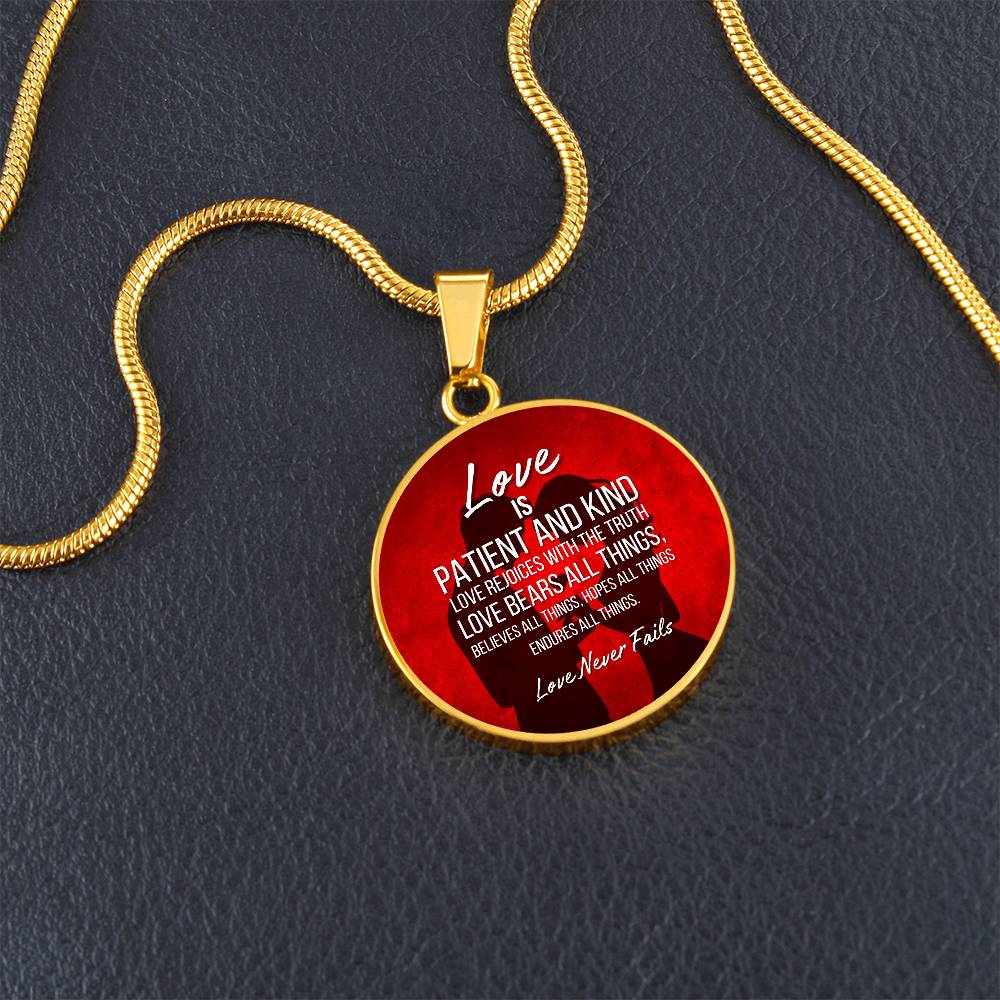 Personalized Love Is Pendant Necklace, With Optional Customizable Engraving, The Perfect Wedding, Birthday or Anniversary Gift For Wife, Girlfriend, or Wedding Gift, Christian Gift, Faith Gift