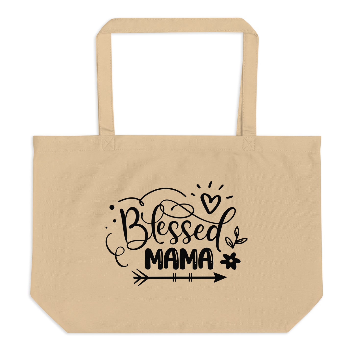 Blessed Mama Large organic tote bag, Mother's Day Gift, Faith Gift,Christian Gift