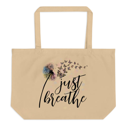 Just Breath Large organic tote bag