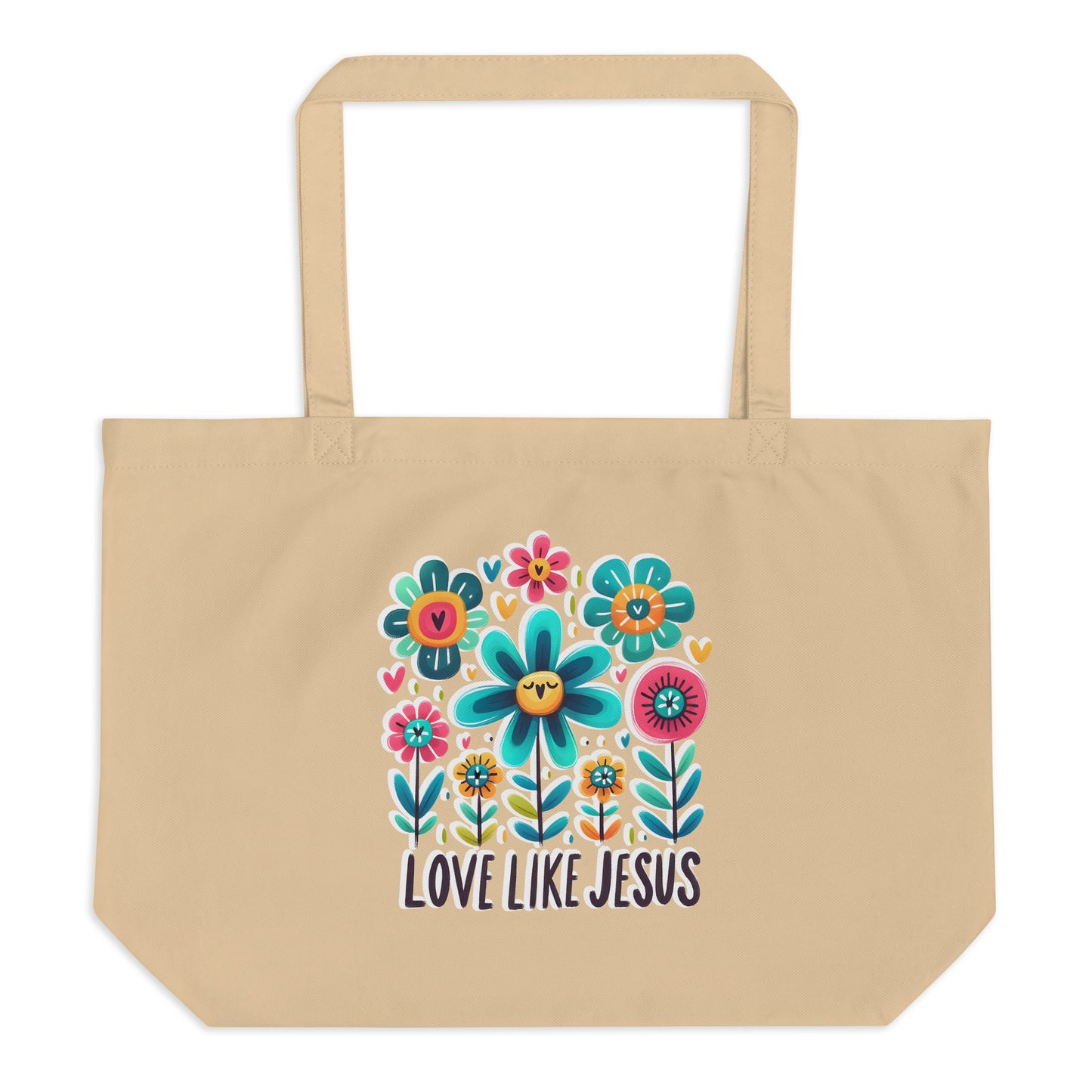 Love Like Jesus Large organic tote bag